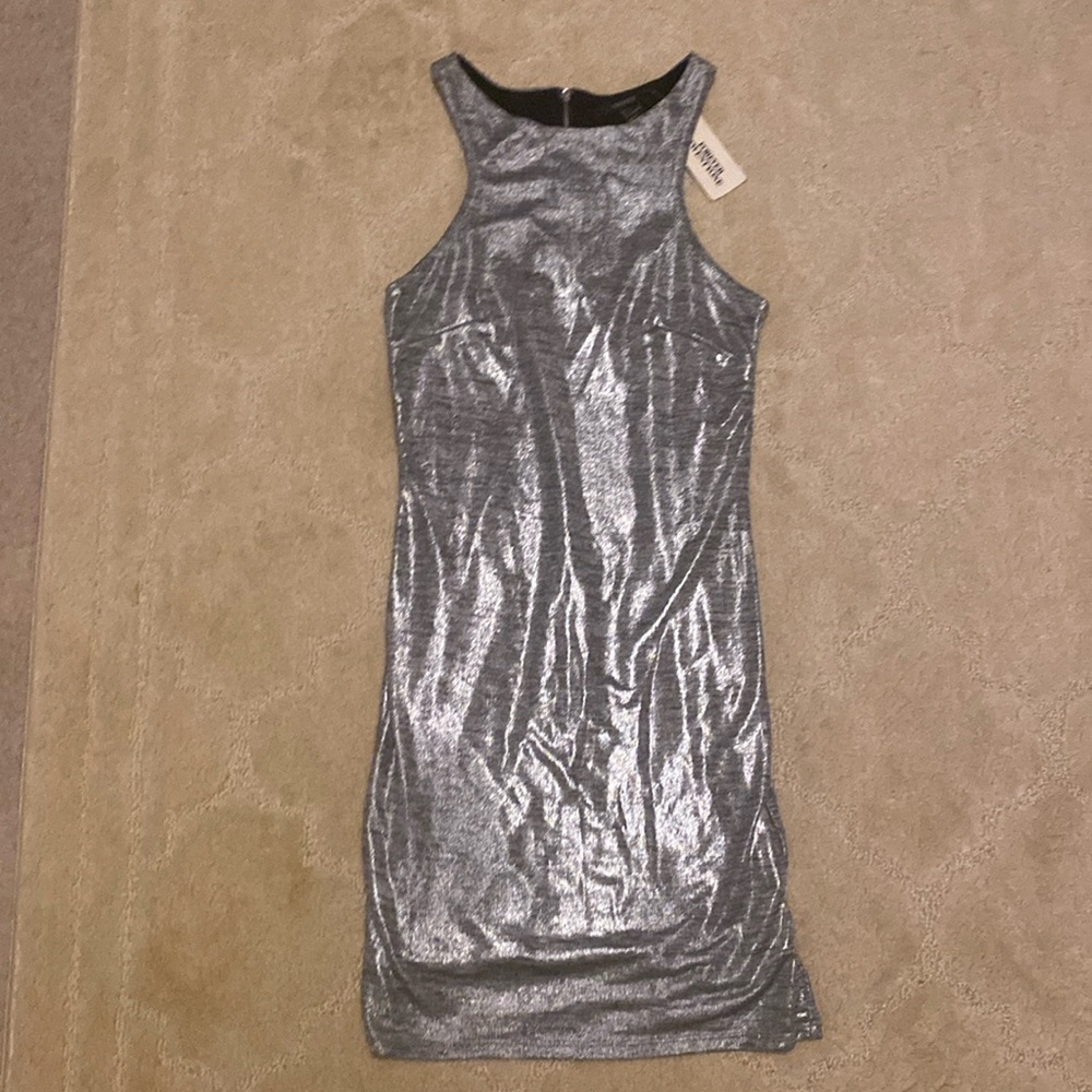 NWT Silver Metallic F21 Dress